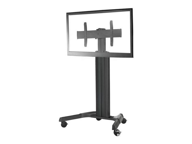 Chief Fusion Large Height Adjustable Mobile TV Cart - For Displays 42-86"" - Black - Wagen - für Videokonferenzsystem - S