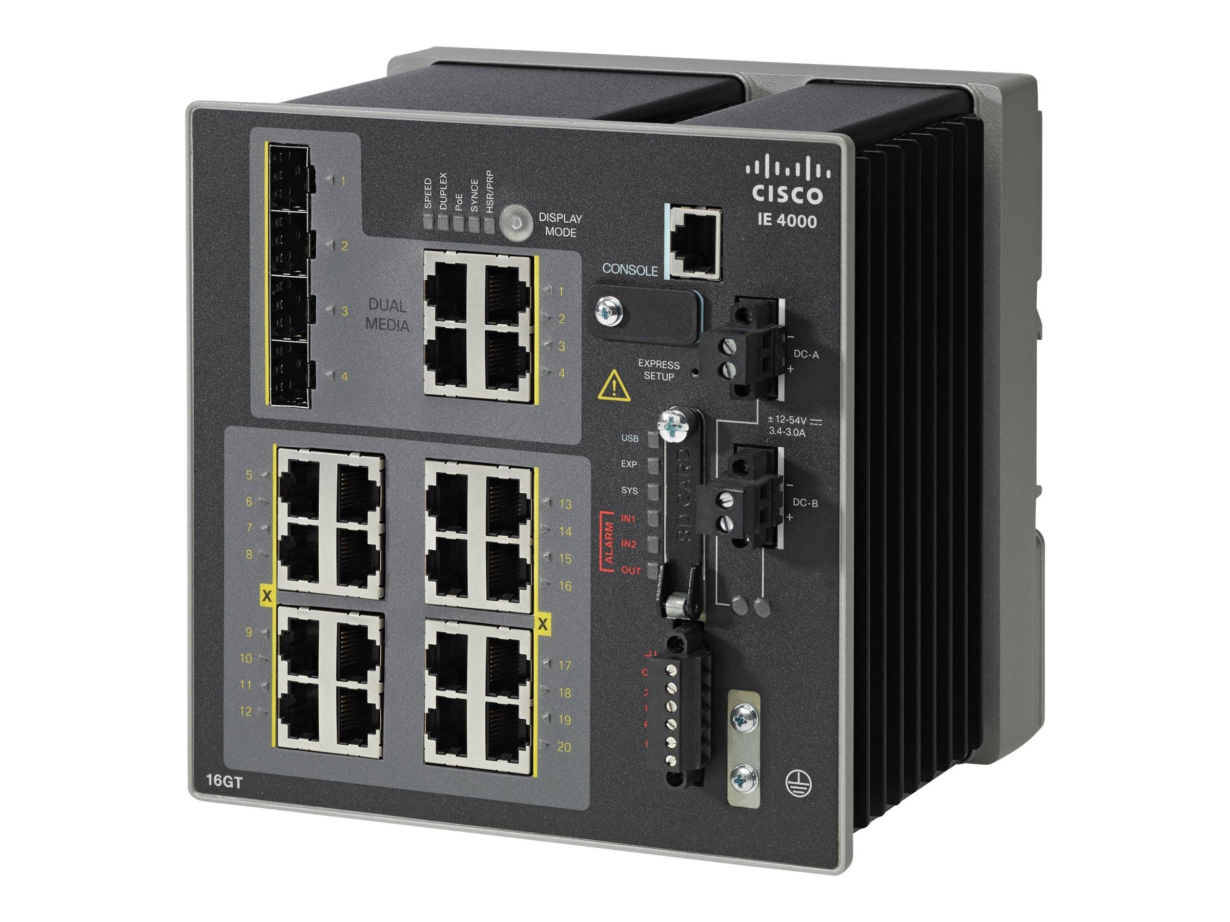 Cisco Industrial Ethernet 4000 Series - Switch - managed - 8 x 10/100/1000 + 8 x 10/100/1000 (PoE+)