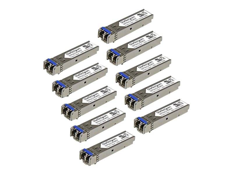 StarTech.com Gigabit LWL SFP Transceiver Modul - Cisco GLC-LH-SM kompatibel - SM/MM LC - 550m - Mini GBIC 10er Pack - 1000Base-LX/LH - SFP