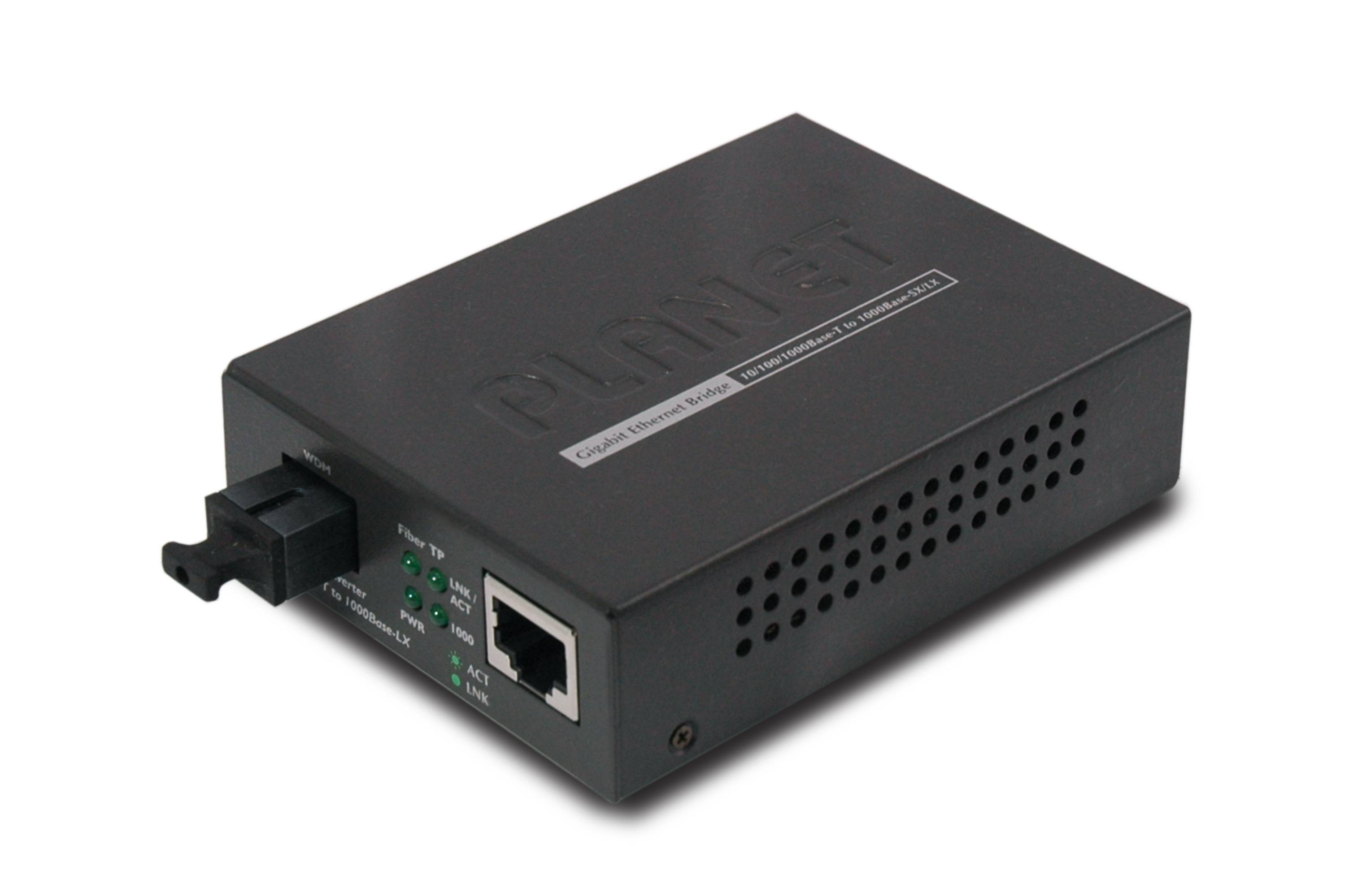 PLANET GT-806B15 - Medienkonverter - GigE - 10Base-T, 1000Base-LX, 100Base-TX, 1000Base-T - RJ-45 / SC Single-Modus - bis zu 15 km - 1550 (TX)