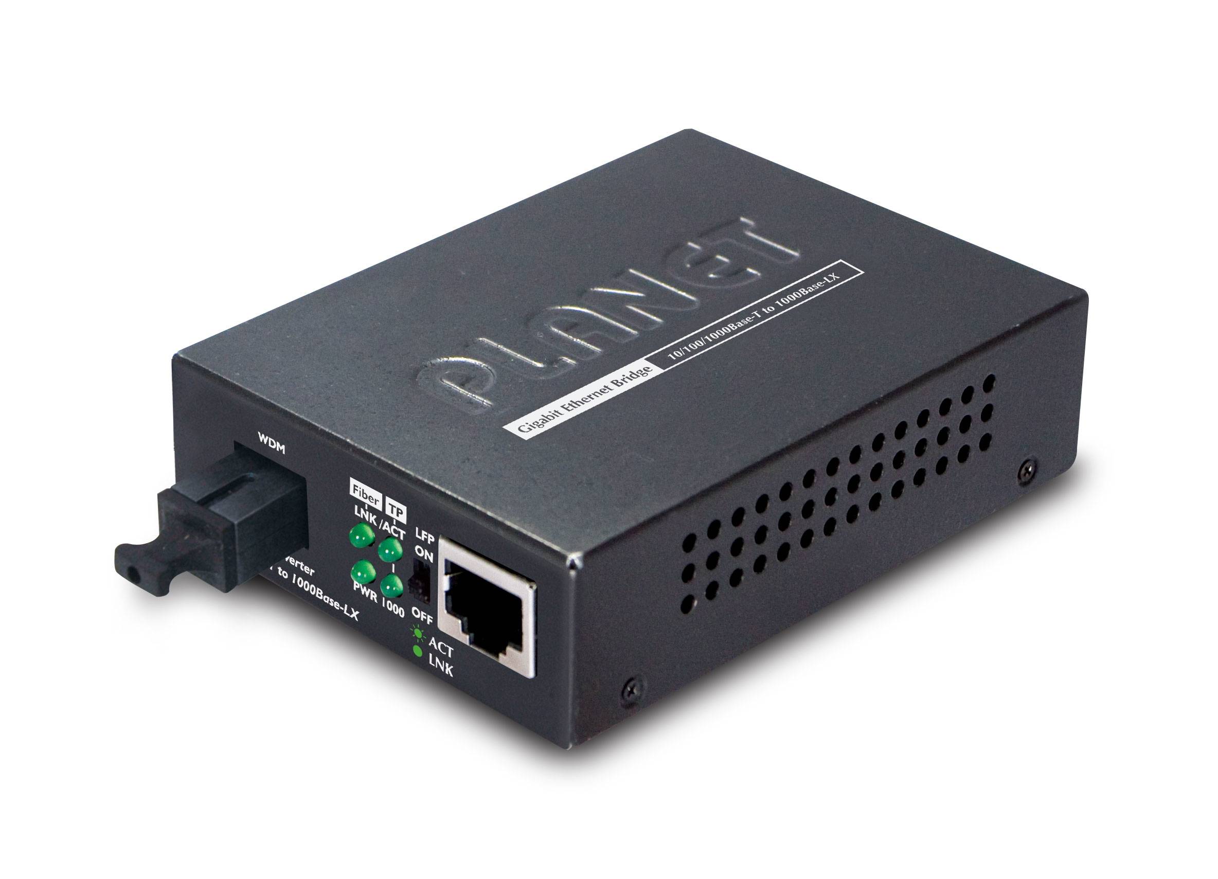 PLANET GT-806A15 - Medienkonverter - GigE - 10Base-T, 1000Base-LX, 100Base-TX, 1000Base-T - RJ-45 / SC Single-Modus - bis zu 15 km - 1310 (TX)