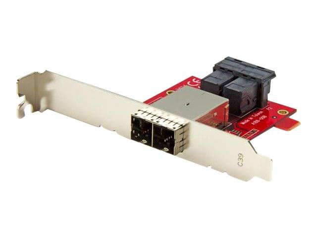StarTech.com Mini-SAS Adapter - Dual SFF-8643 auf SFF-8644 - Voll und Low-Profile Slotblech - 12Gbit/s - SAS-Blende inte