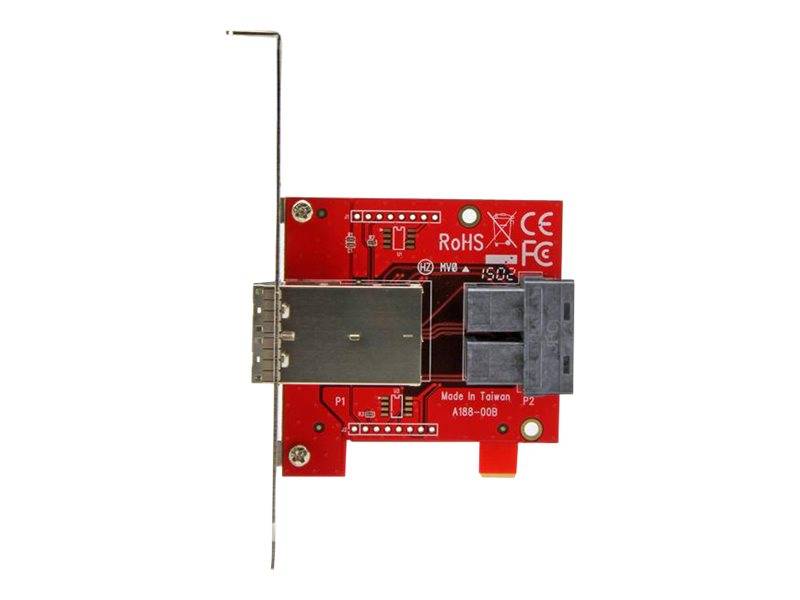 StarTech.com Mini-SAS Adapter - Dual SFF-8643 auf SFF-8644 - Voll und Low-Profile Slotblech - 12Gbit/s - SAS-Blende inte