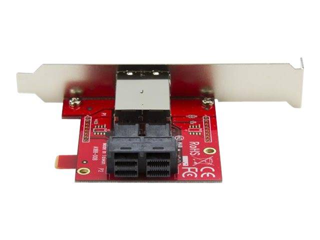 StarTech.com Mini-SAS Adapter - Dual SFF-8643 auf SFF-8644 - Voll und Low-Profile Slotblech - 12Gbit/s - SAS-Blende inte
