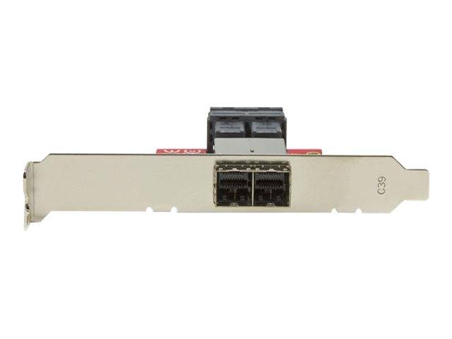 StarTech.com Mini-SAS Adapter - Dual SFF-8643 auf SFF-8644 - Voll und Low-Profile Slotblech - 12Gbit/s - SAS-Blende inte