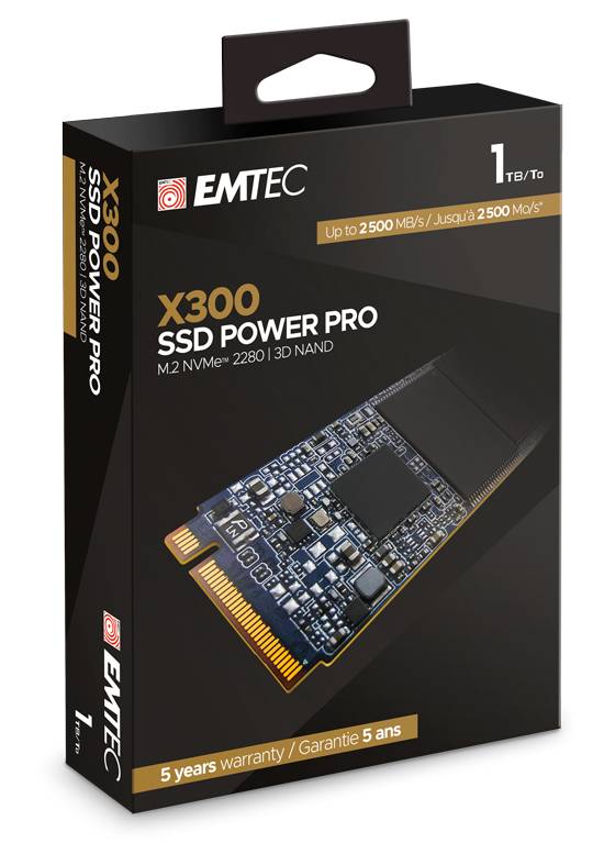 EMTEC Power Pro X300 - 1 TB SSD - intern - M.2 2280 - PCI Express 3.0 x4 (NVMe)