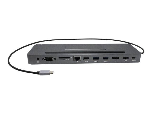 i-Tec USB-C Metal Ergonomic 4K 3x Display Docking Station + Power Delivery