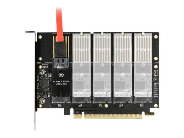 DeLOCK PCI Express x16 Card to 5 x internal M.2 Key B / SATA