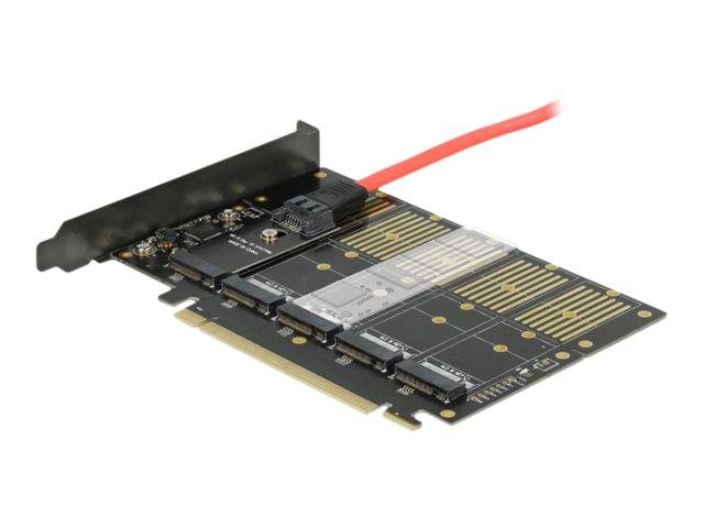 DeLOCK PCI Express x16 Card to 5 x internal M.2 Key B / SATA