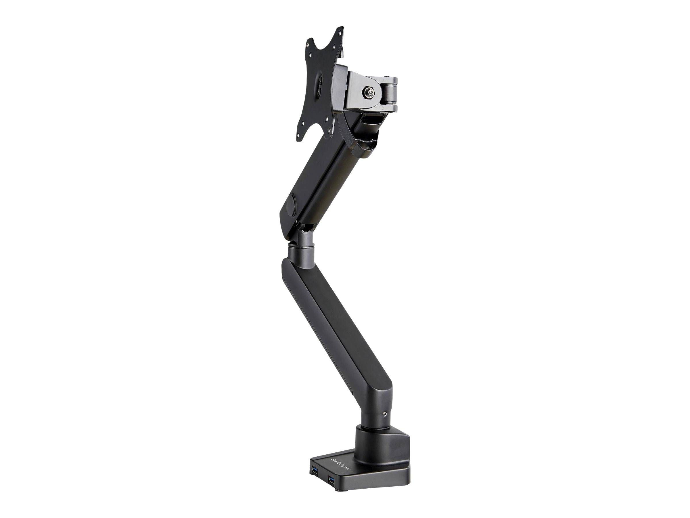 StarTech.com Desk Mount Monitor Arm with 2x USB 3.0 ports, Slim Full Motion Adjustable Single Monitor VESA Mount up to 1