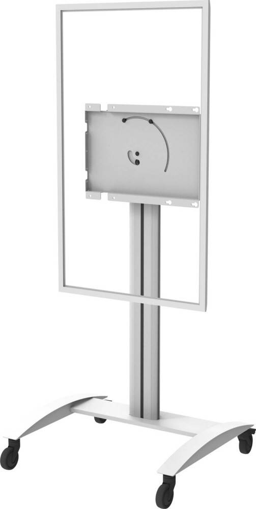 Ein Metallrahmenständer mit einem U-Halter an der Oberkante, konzipiert zum Aufhängen eines Displays oder Schildes.