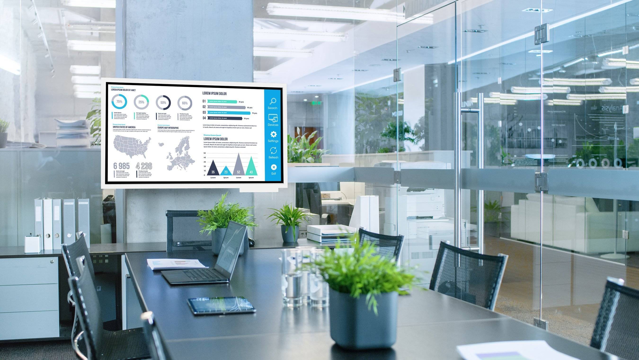 Peerless Rotational Mount Interface RMI3-FLIP2 - Befestigungskit - für LCD-Display - Weiß glänzend - Bildschirmgröße: 139.7-165.1 cm (55"-65")