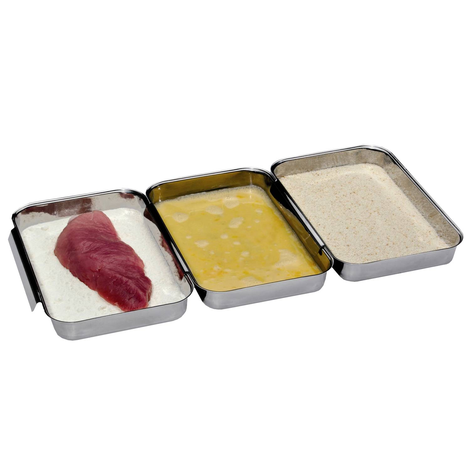 chg 3318-00 Panier-Schalen, 23 x 15 x 3 cm, silber (3er Pack)