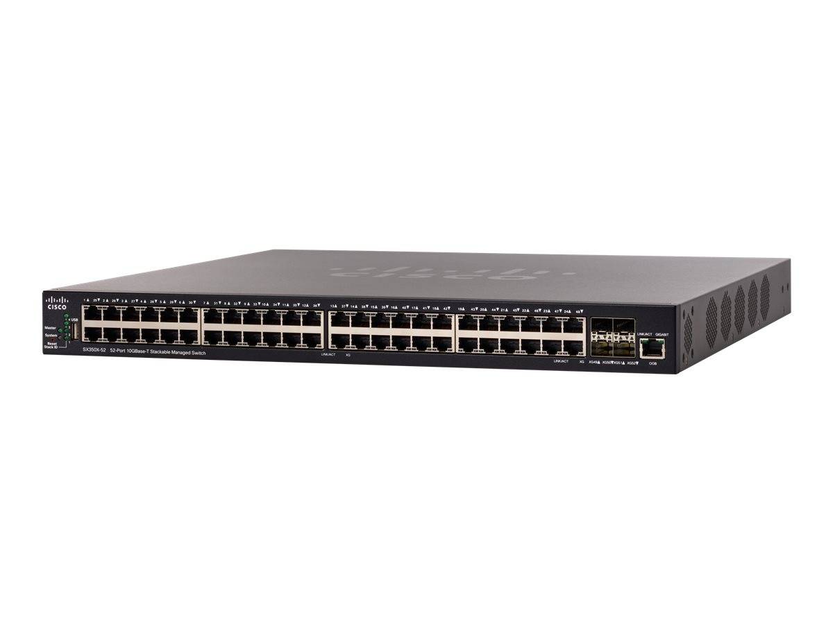 Cisco SX350X-52 - Switch - L3 - managed - 48 x 10GBase-T + 4 x C 10 G-Bit SFP+