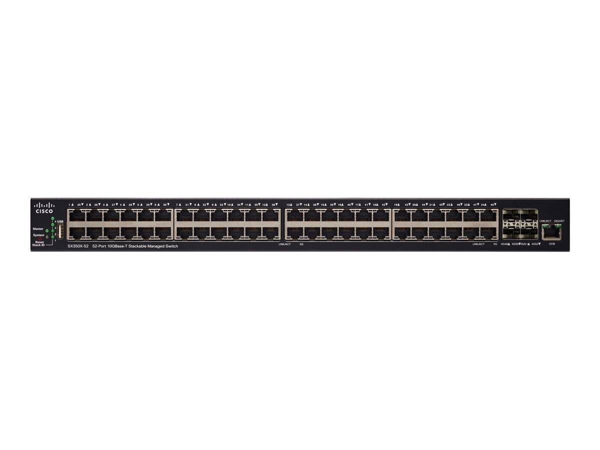 Cisco SX350X-52 - Switch - L3 - managed - 48 x 10GBase-T + 4 x C 10 G-Bit SFP+