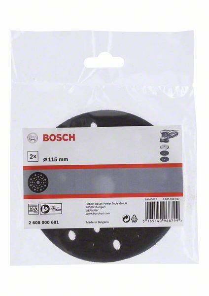 Packung mit Bosch-Schleifscheiben, gekennzeichnet mit 