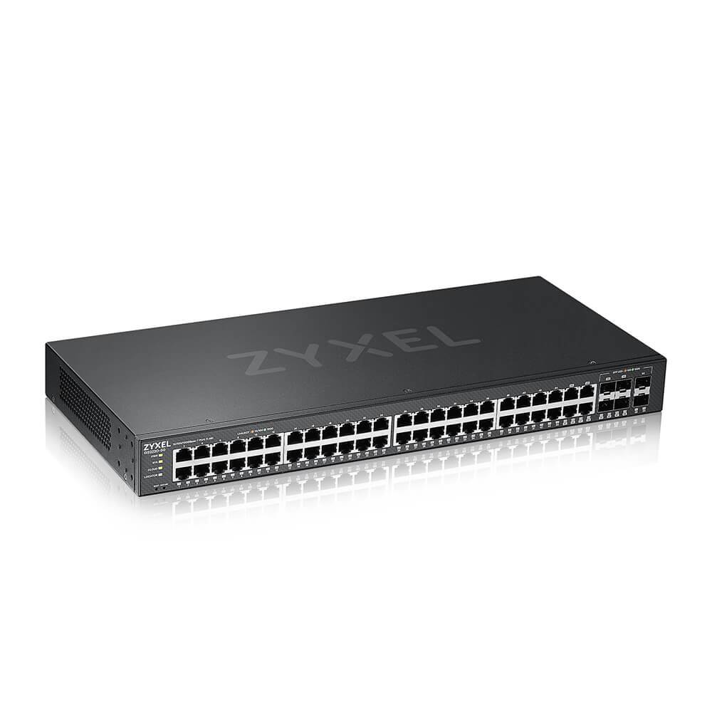 ZyXEL GS2220-50 - Switch - managed - 44 x 10/100/1000 + 4 x Kombi-Gigabit-SFP + 2 x Gigabit SFP