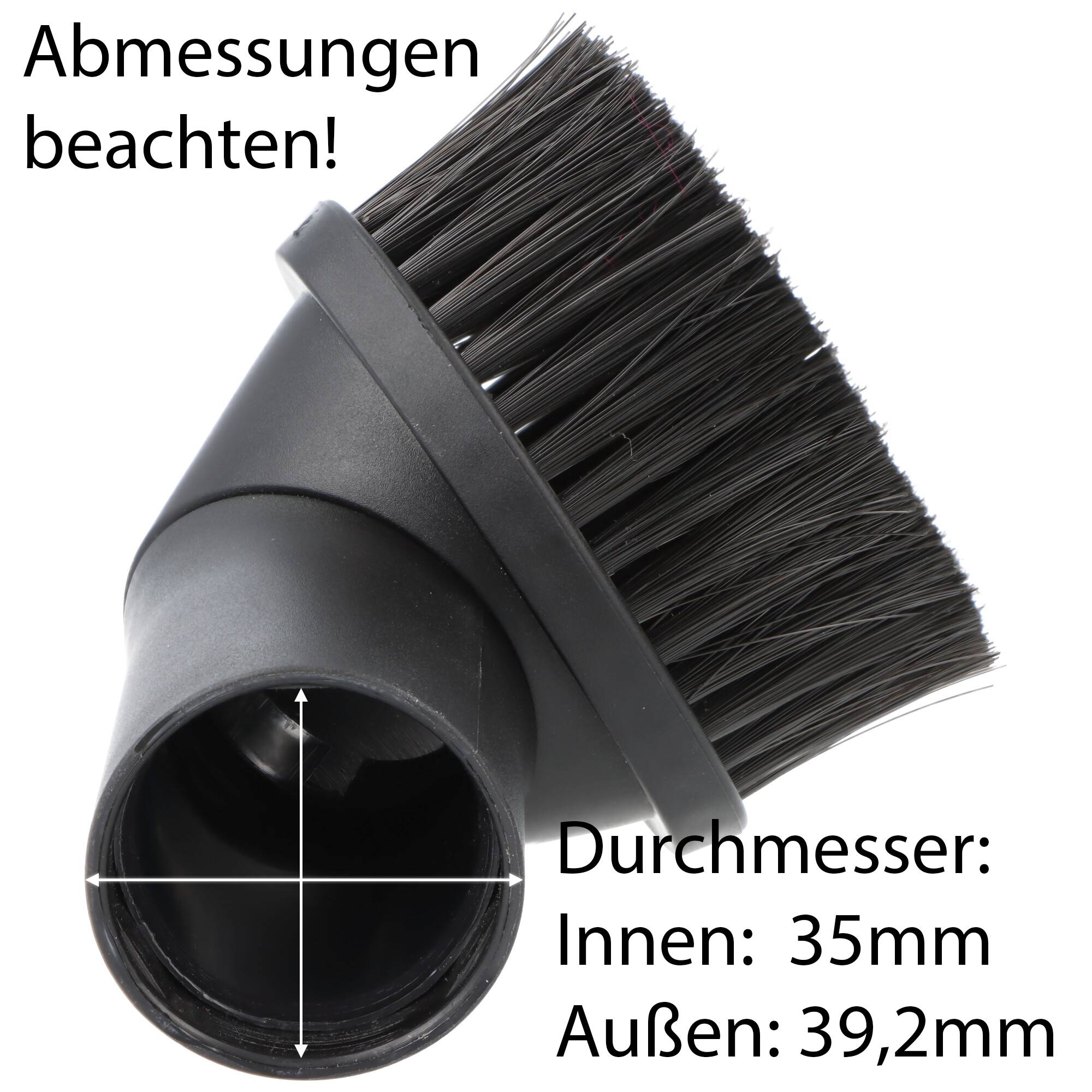Möbelbürste Möbelpinsel für Staubsauger mit Rundanschluss Innen 35mm, Außen 39,2mm