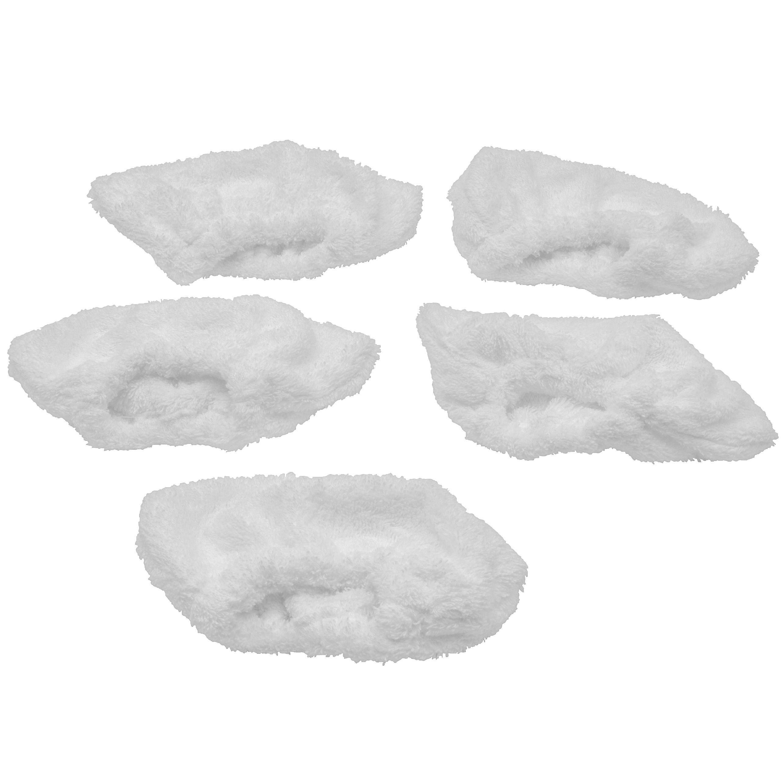 Wischtuch Set (5-tlg.) Frottee-Überzug Ersatz für Kärcher 6.370-990.0, 63709900 Dampfreiniger, Dampfmop