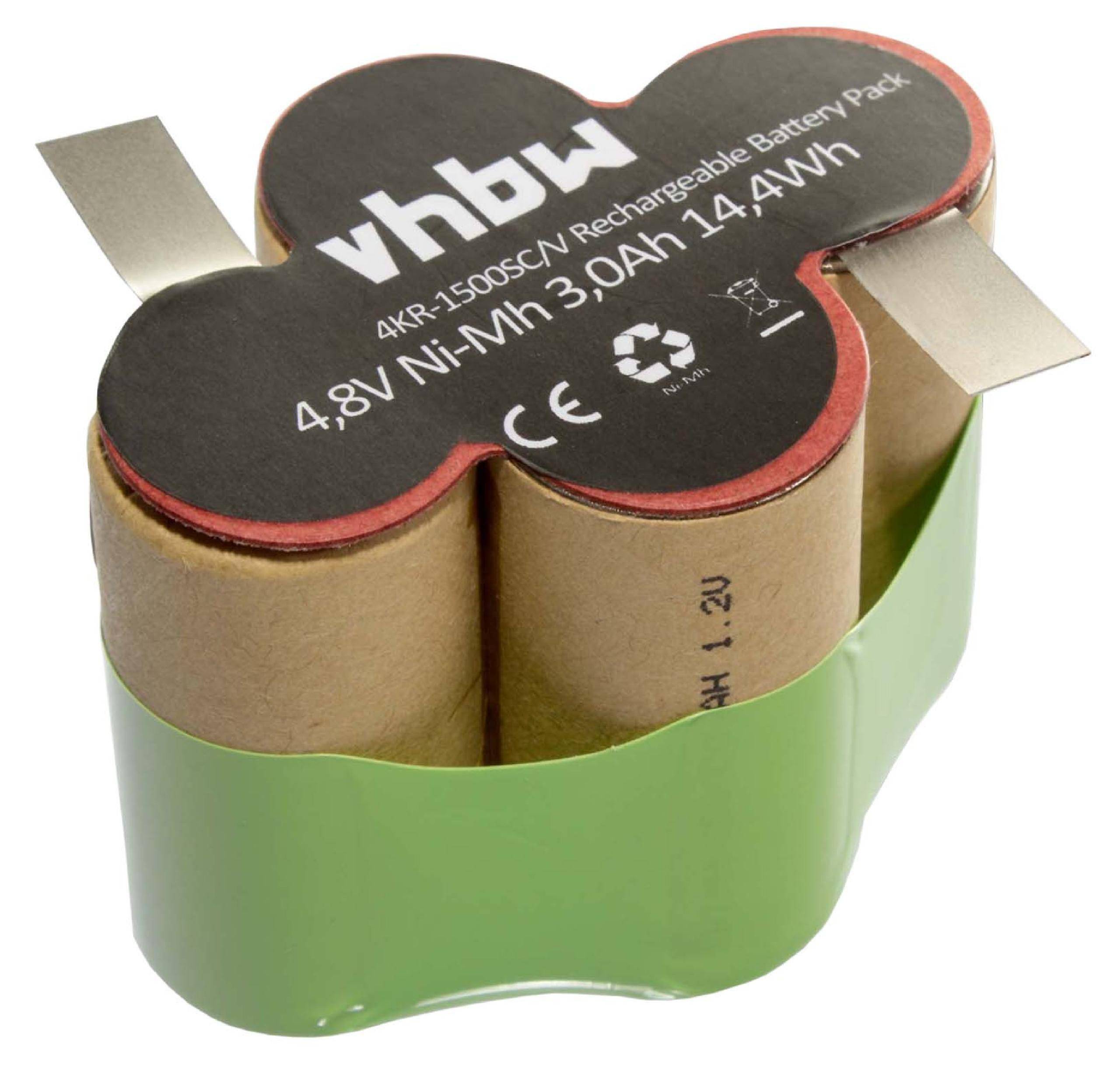 NiMH-Akku 3000mAh (4.8V) - für Elektrowerkzeug, Werkzeug, Powertools, Tools wie Kärcher 4KR-1500SC/V