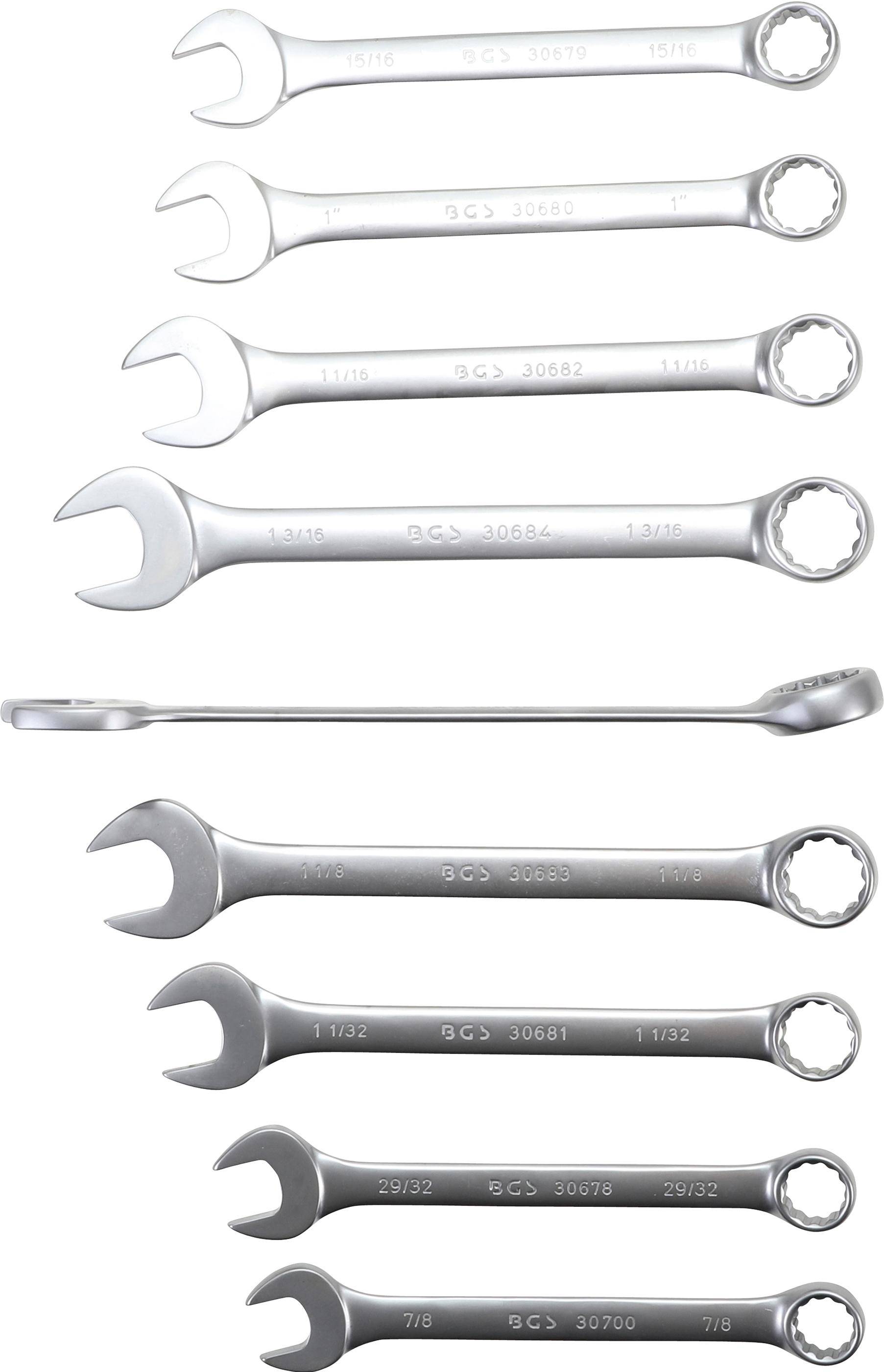 BGS Maul-Ringschlssel-Satz | Zollgren | SW 1/4" - 1.1/4" | 25-tlg.
