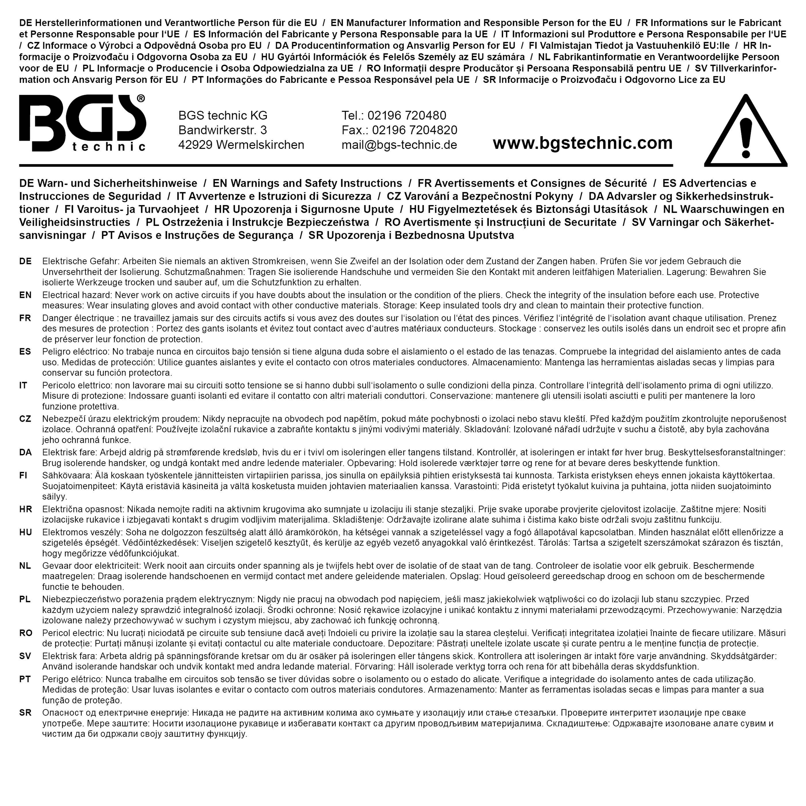 BGS technic VDE-Zangen- / Schraubendreher-Satz | 12-tlg.