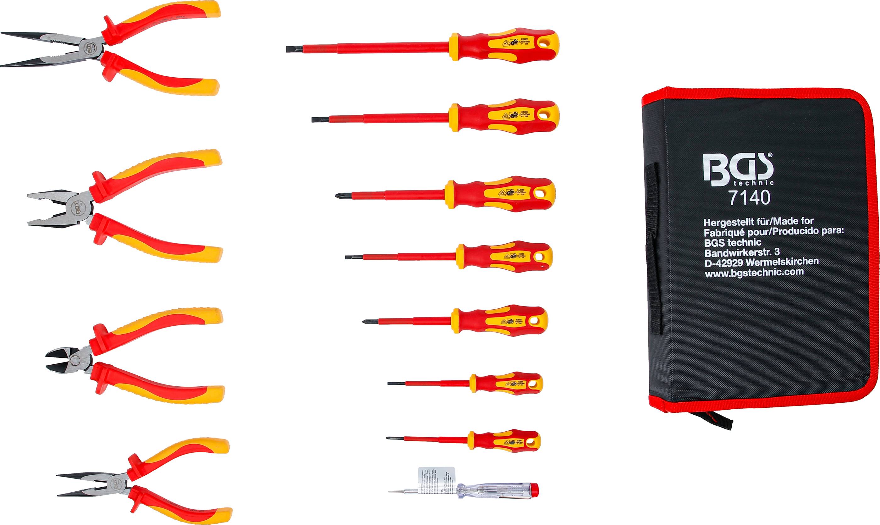 BGS technic VDE-Zangen- / Schraubendreher-Satz | 12-tlg.