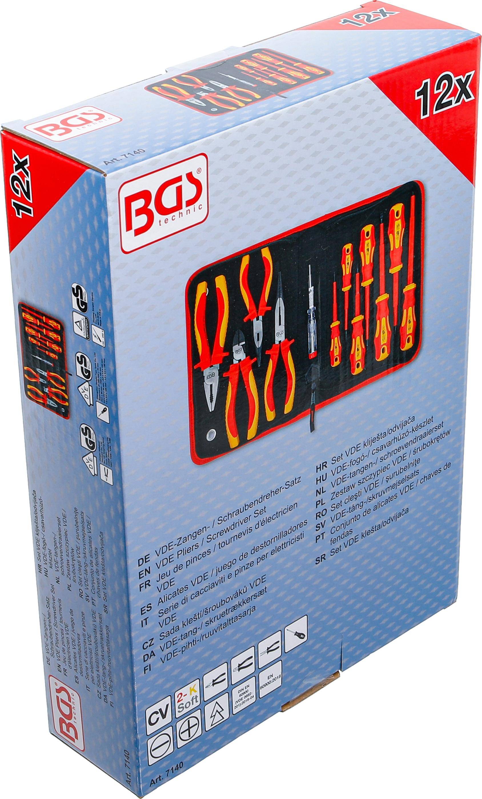 BGS technic VDE-Zangen- / Schraubendreher-Satz | 12-tlg.