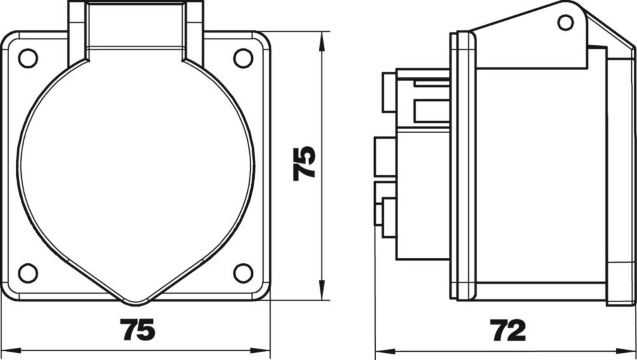 OBO Bettermann CEE-Anbausteckdose CEE-16A