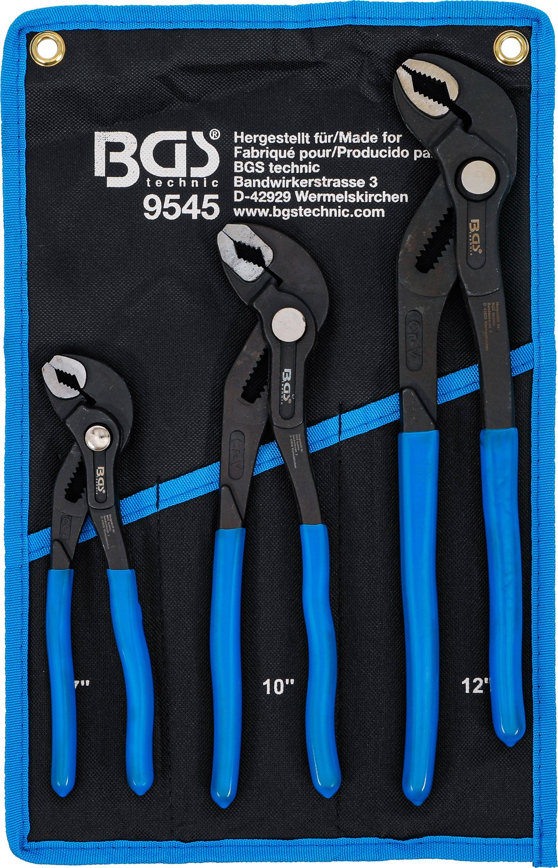 BGS Wasserpumpenzangen-Satz | arretierbar | 175 / 240 / 300 mm |