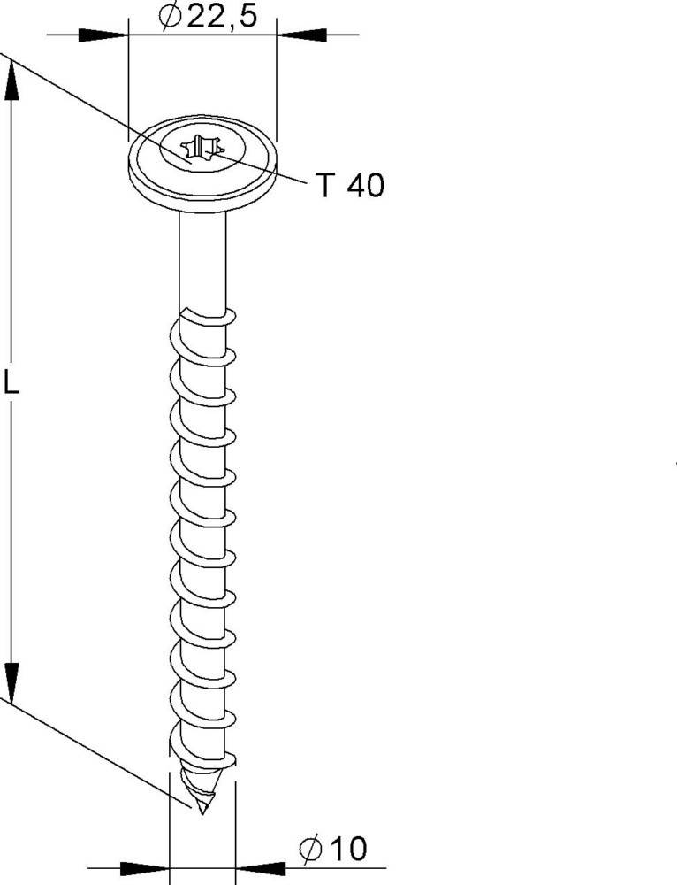 Niedax Holzschraube NHS 10X140/TK-T40 V