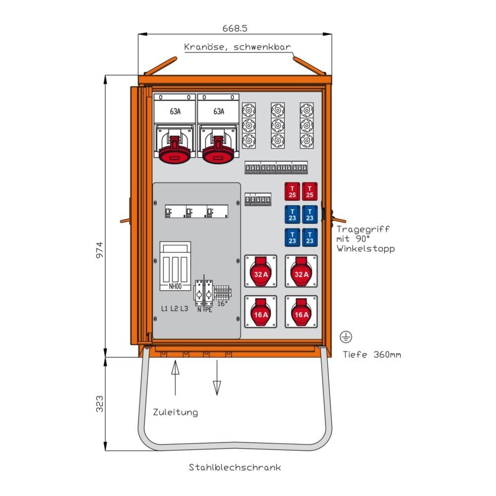 Walther Werke Verteilerschrank DEM100-V1