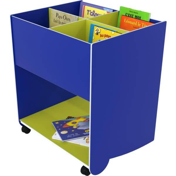 Schulbuchkasten Kunststoff groß blau/gelbgrün