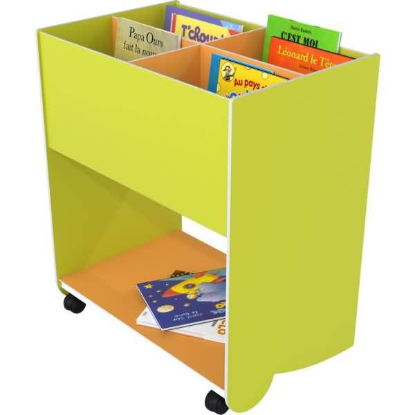 Schulbuchkasten Kunststoff mittelgroß gelbgrün/orange