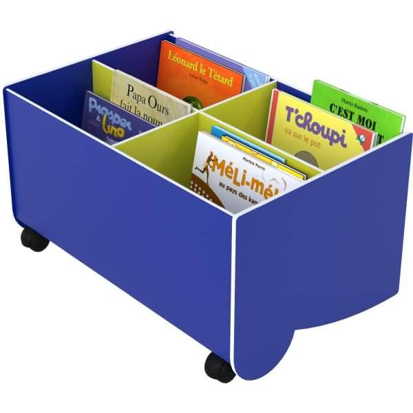 Schulbuchkasten Kunststoff klein blau/gelbgrün