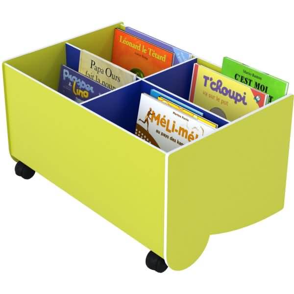 Schulbuchkasten Kunststoff klein gelbgrün/blau