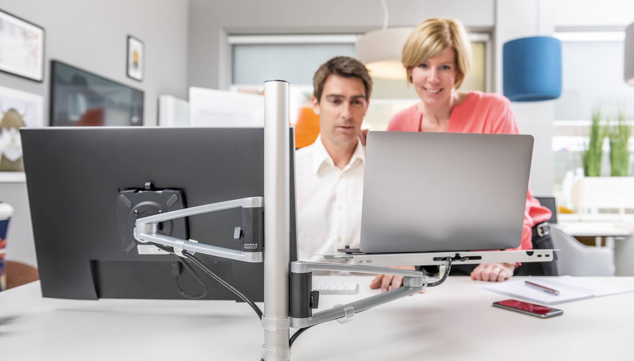 NOVUS MY twin arm 2.0 G Monitorhalter-Set