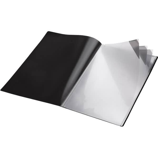 Sichtmappe Diamond A4 4 Sichttaschen schwarz