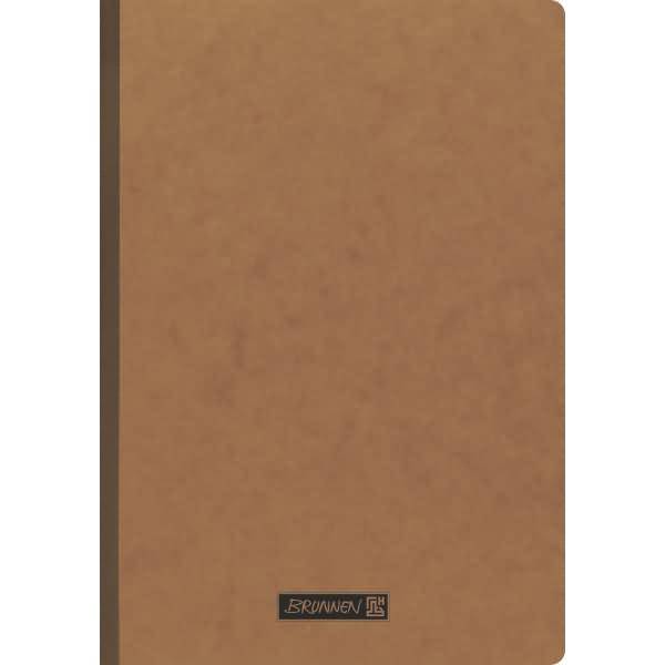 Braunes leeres Notizbuchcover mit einem kleinen 