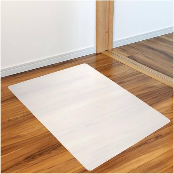 Bodenschutzmatte anti-rutsch für harte Böden 73x117cm rechteckig milchig-transparent