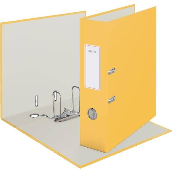 Ordner Cosy Soft-Touch mit Schlitzen A4 80mm gelb