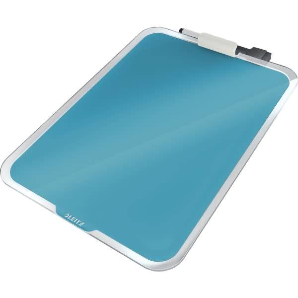 Glas Desktop-Notizboard Cosy A4 Sicherheitsglas magnetisch aufstellbar blau