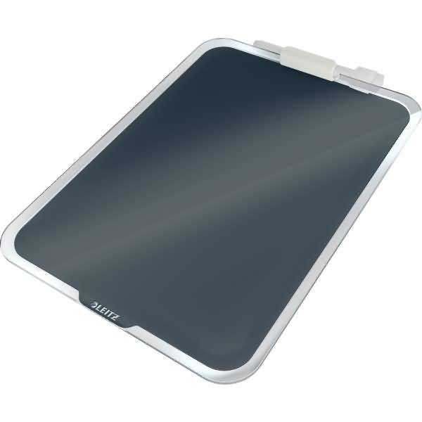 Glas Desktop-Notizboard Cosy A4 Sicherheitsglas magnetisch aufstellbar grau