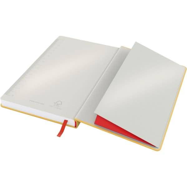 Notizbuch Cosy A5 fester Einband kariert gelb