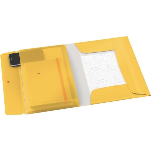 Eckspannermappe Cosy A4 PP mit Tasche gelb
