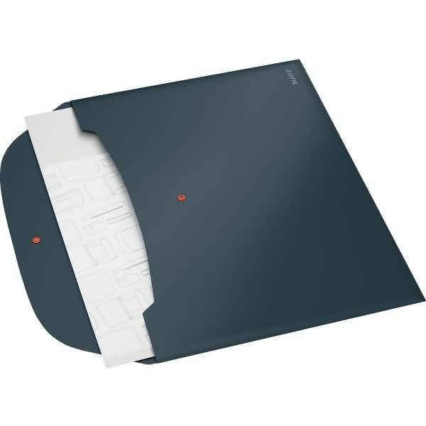 Dokumententasche Cosy und Druckknopf und Zusatzfach A4 PP VE=3 Stück grau