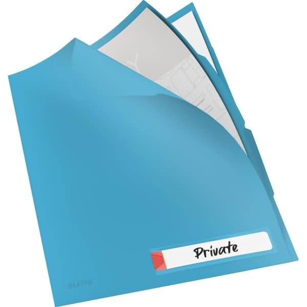 Sichthülle Cosy mit 3 Fächern A4 PP genarbt VE=3 Stück blau