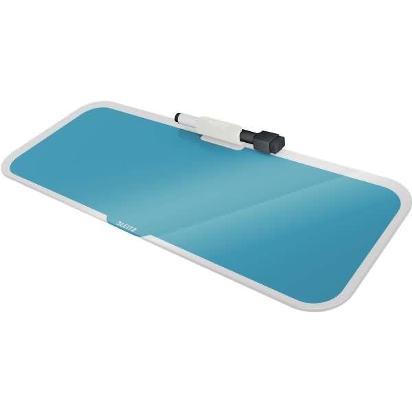 Desktop-Memoboard Cosy Sicherheitsglas 460x140x60mm blau