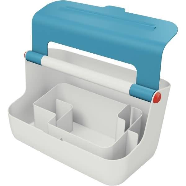 Mobile Aufbewahrungsbox Cosy ABS-Kunststoff hellgrau/blau