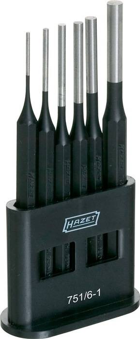 Splinttreiber-Satz 751/6-1, 2/3/4/5/6/8mm, Kunststoff-Ständer, WKZ: 6, HAZET